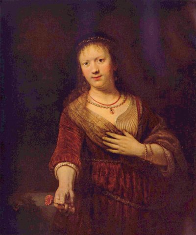 Saskia van Uylenburgh as Flora by Rembrandt van Rijn